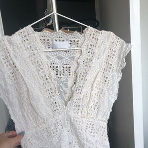 Zimmermann lace cutout romper